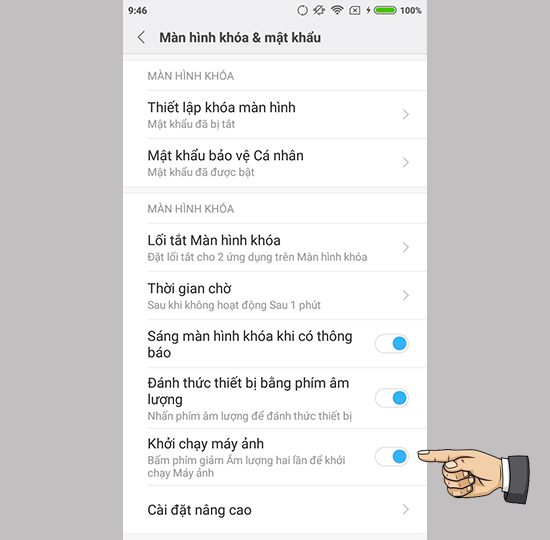Bật khởi chạy máy ảnh